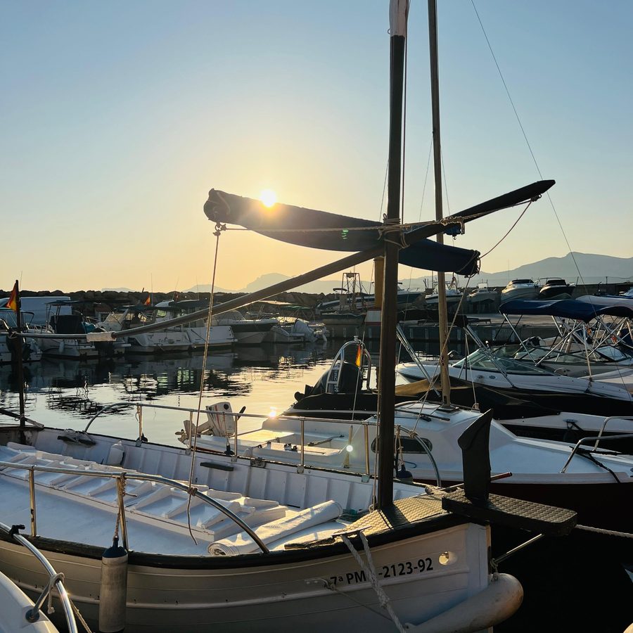 Last light at the marina